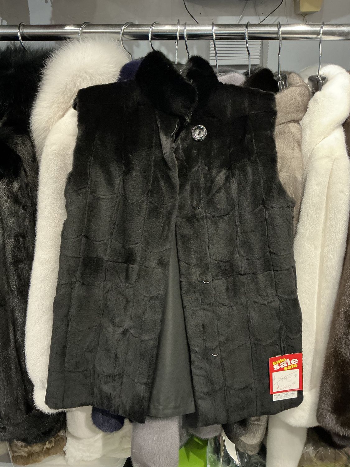 Dyed Brown Sheared Mink Rev Vest