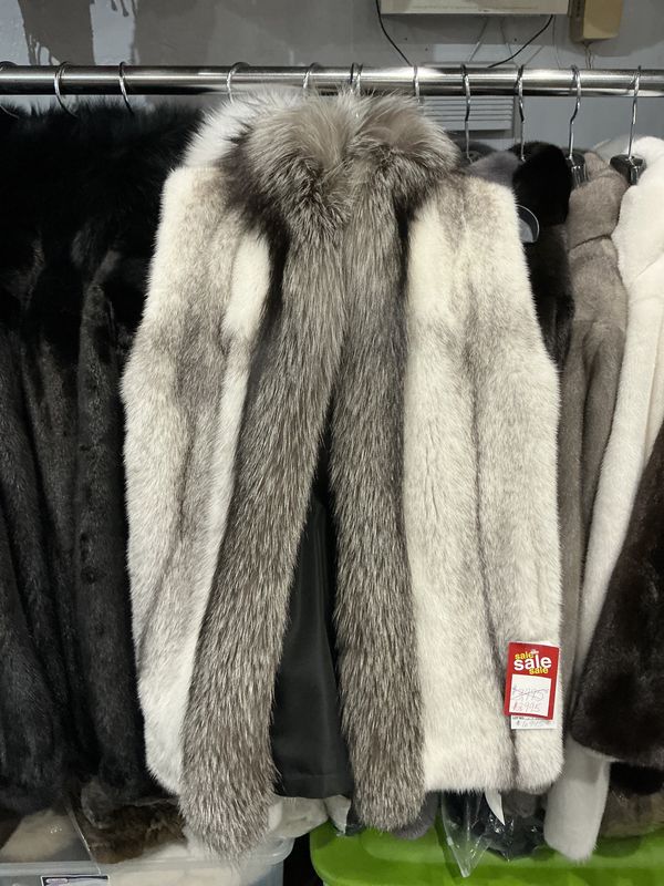 Natural Black Cross Mink w Silver Fox Vest