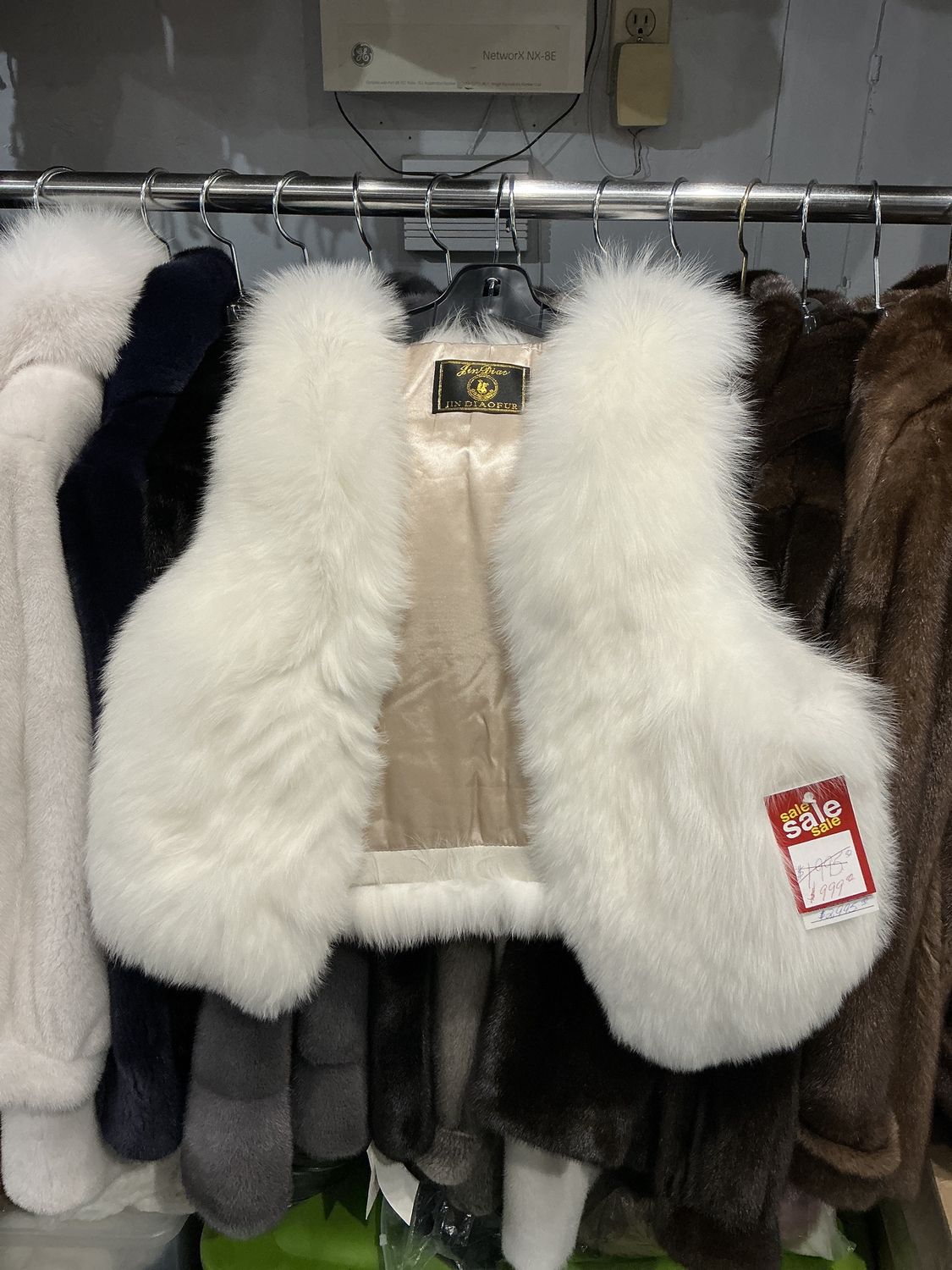 White Fox Vest