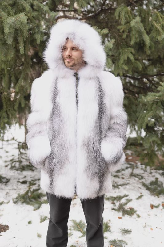 Men’s Natural Silver Cross Fox