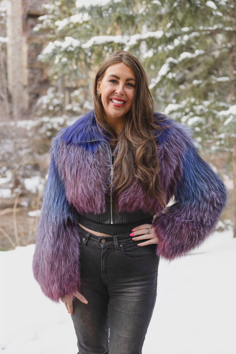 Women’s Dyed Fox Purple Hue