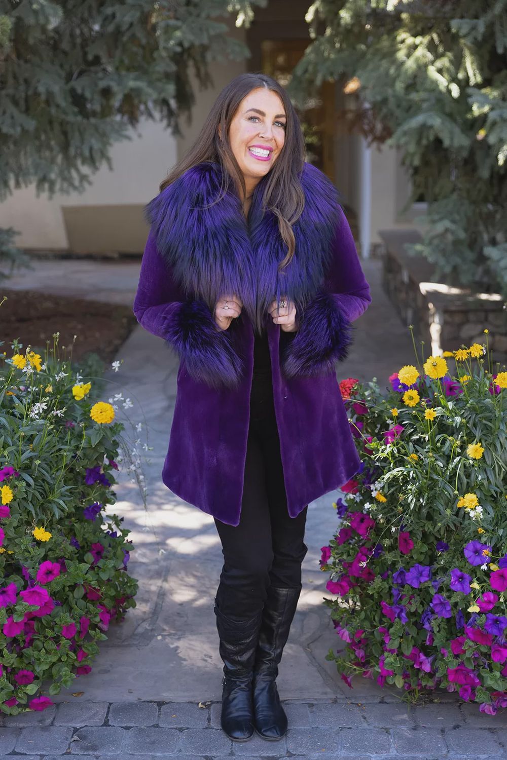 Women’s Dyed Sheared Mink and Fox