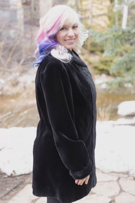 Women's Dyed Sheared Mink Reversible