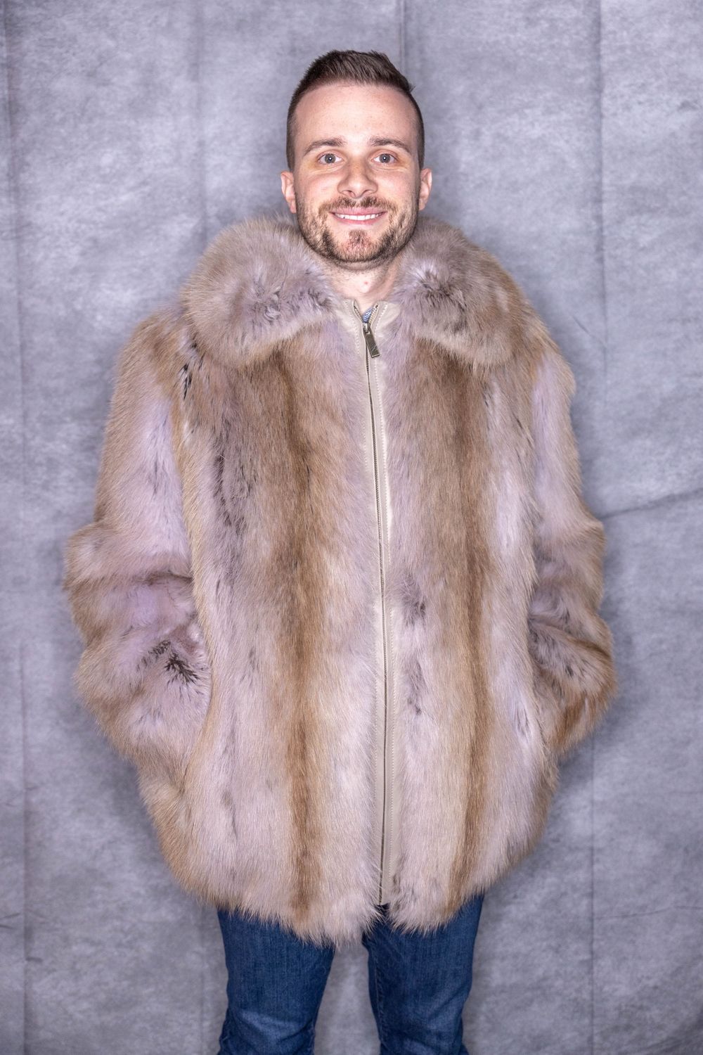 Men&#39;s Crystal Dyed Raccoon
