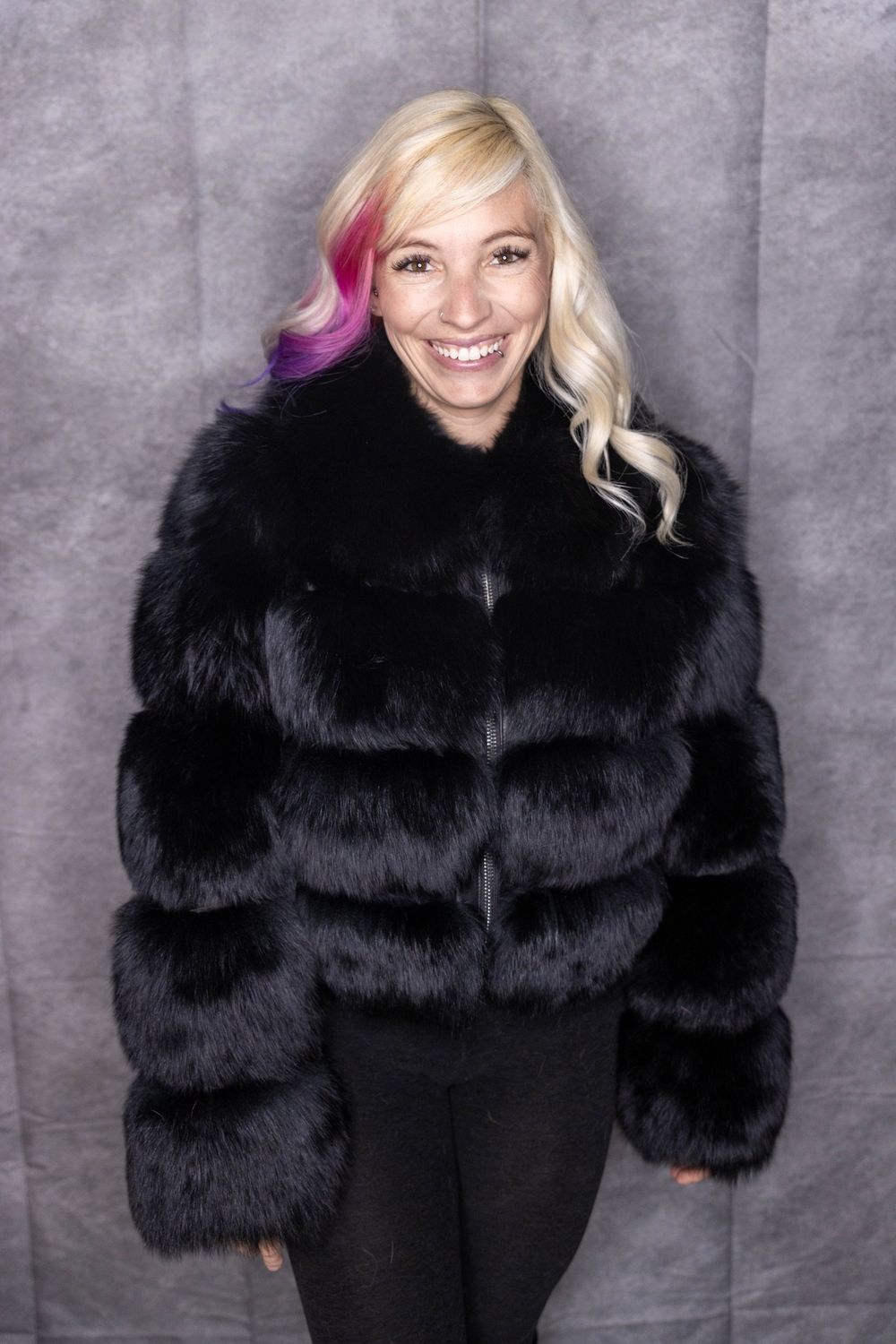 Women’s Dyed Fox, Color: Black, Material: Norway / 23001 / 127229, Size: Size S