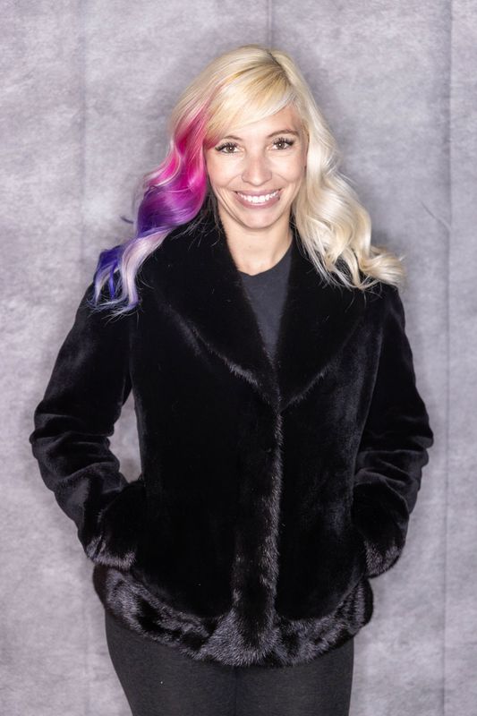 Dyed Black Sheared & Long Hair Mink Dyed Black Sheared & Long Hair Mink