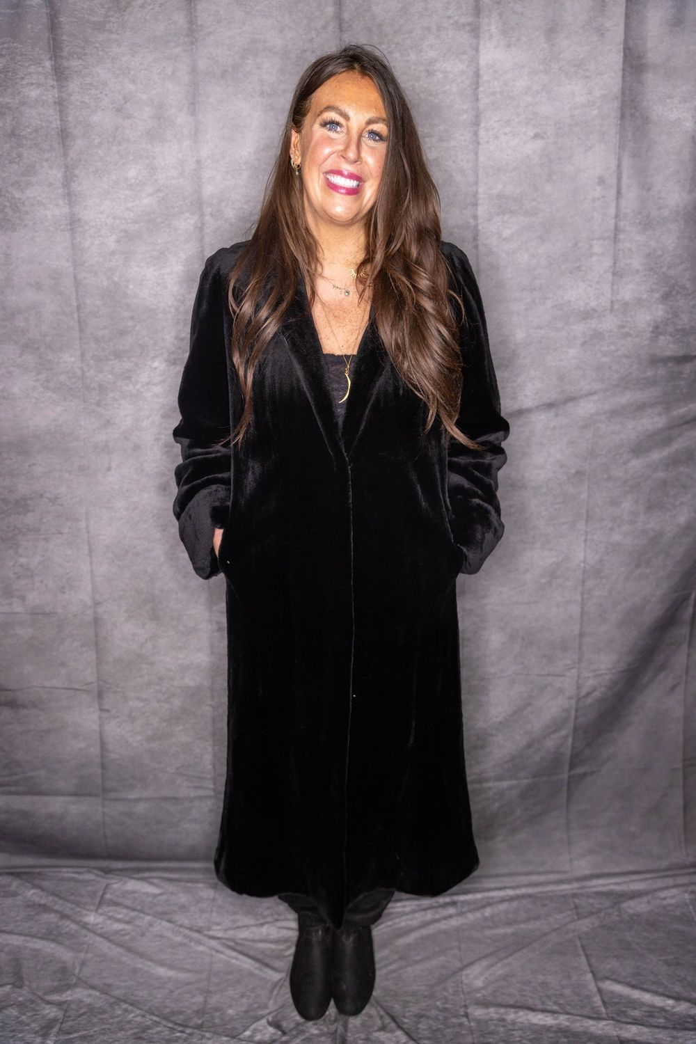 Dyed Black Sheared Mink Reversible