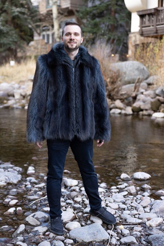 Men's Dark Dyed Raccoon