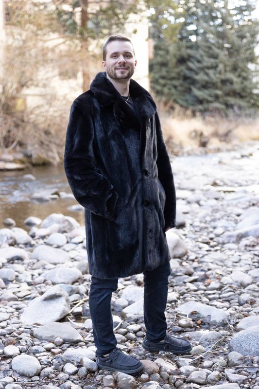 Men's Natural Blackglama Mink Long