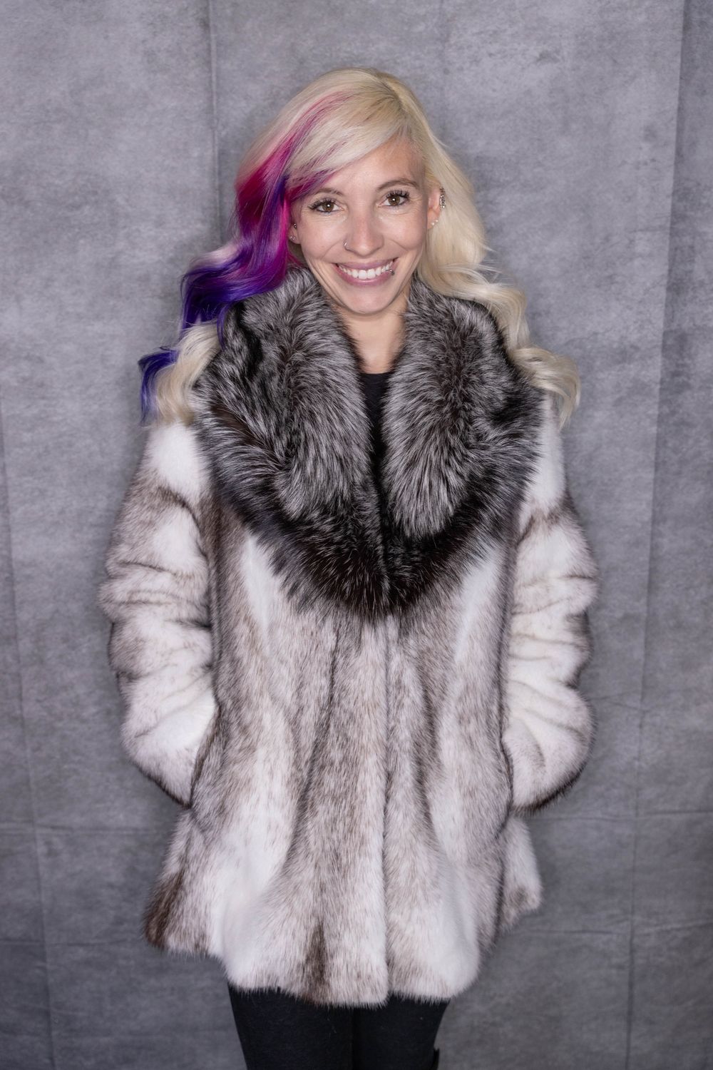 Natural Black Cross Mink &amp; Silver Fox