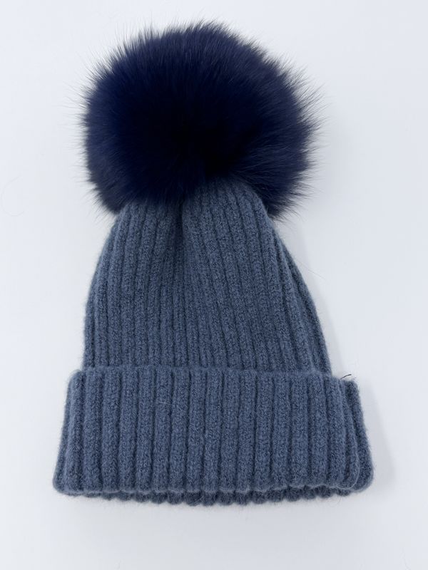 Knitted Hat with Pom (079-150)