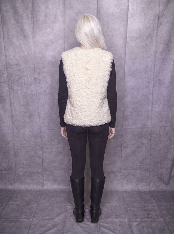 Dyed White Tibet Lamb Vest