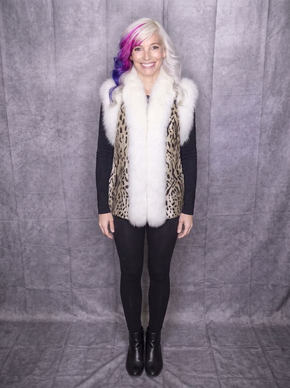 Dyed Goat with White Fox