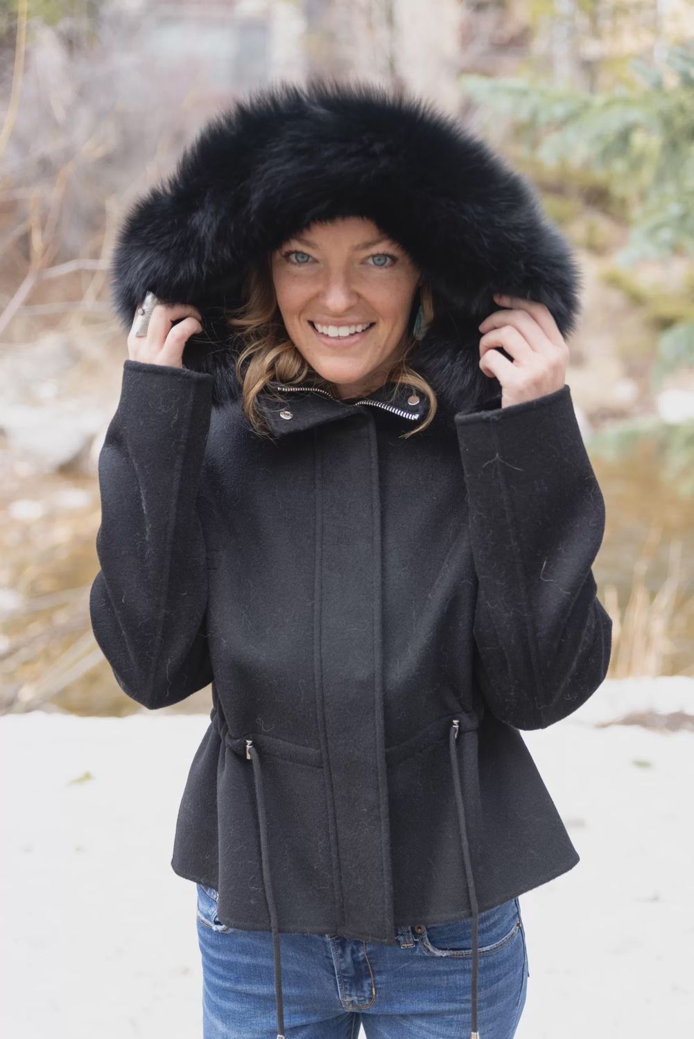 Cashmere with Fox Hood