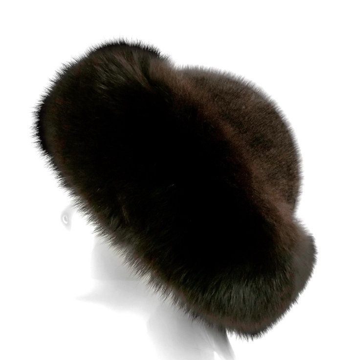 Natural Mahogany Mink with Sable Brown Fox Hat