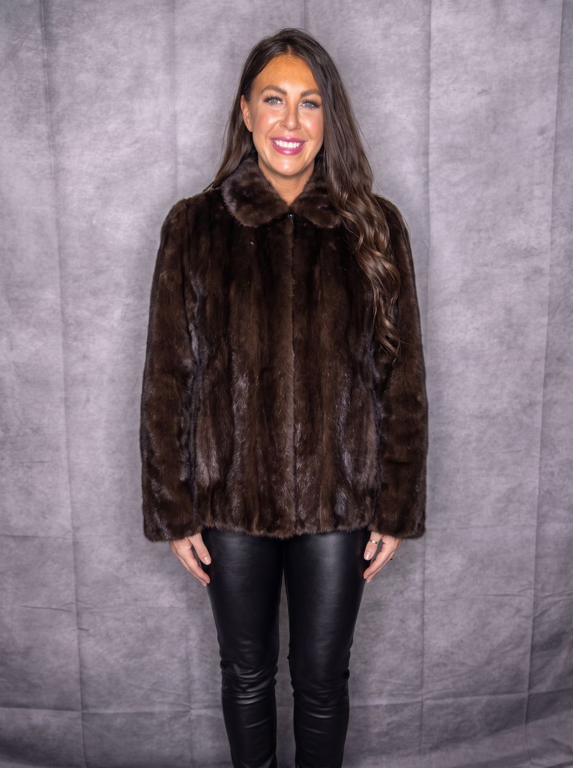 Mahogany Sheared Mink with Sections Trim Stroller, Size: --A, Style: 2503