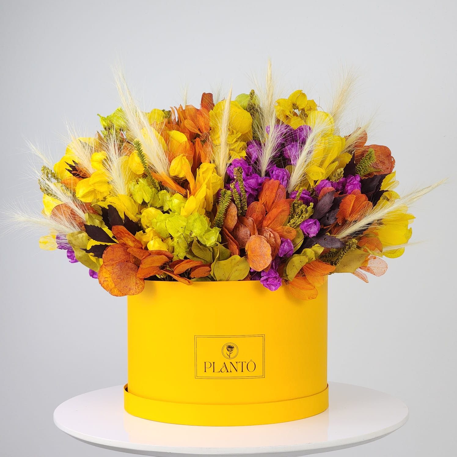 Box Of Dried Flowers  Stunning With Yellow Box G