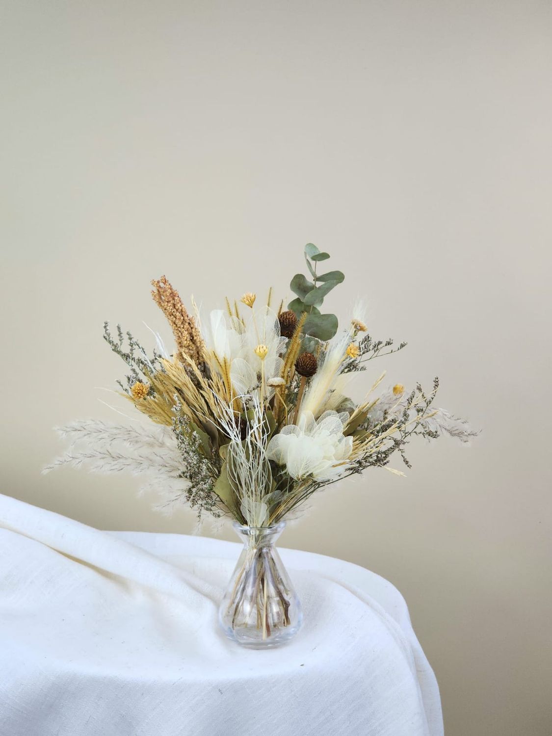 Dried Flowers Arrangement Love And Crush Clear Sweet Dream + Vaso P