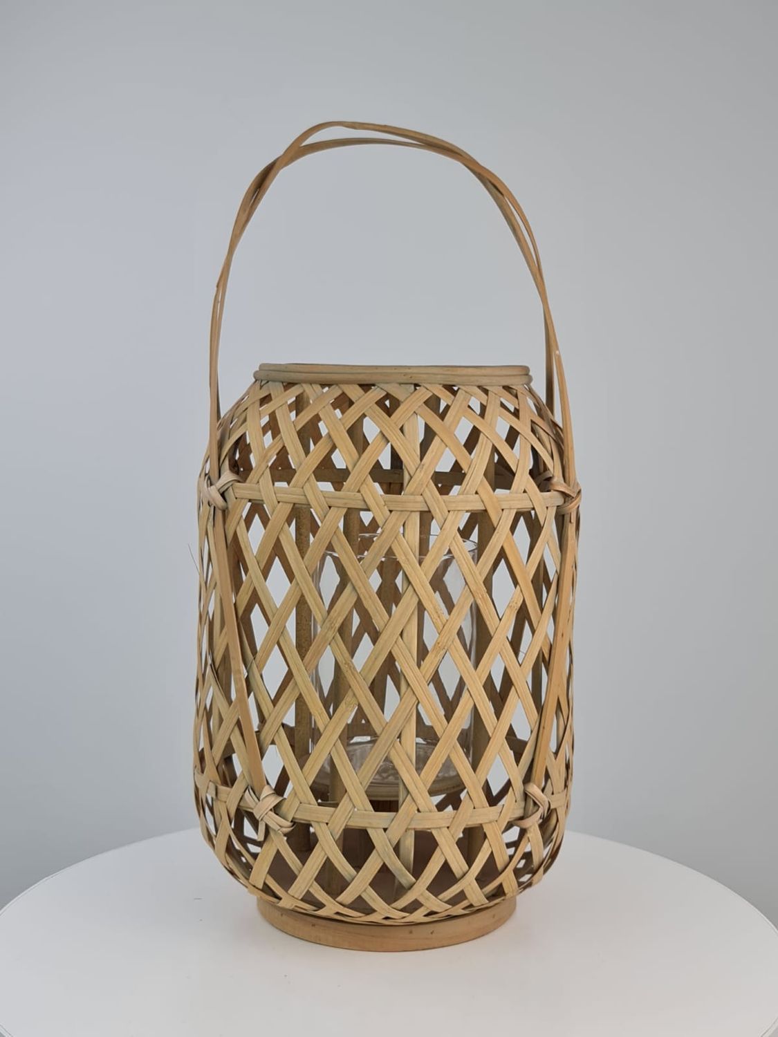 Decorative Lantern In Natural Rattan Fiber