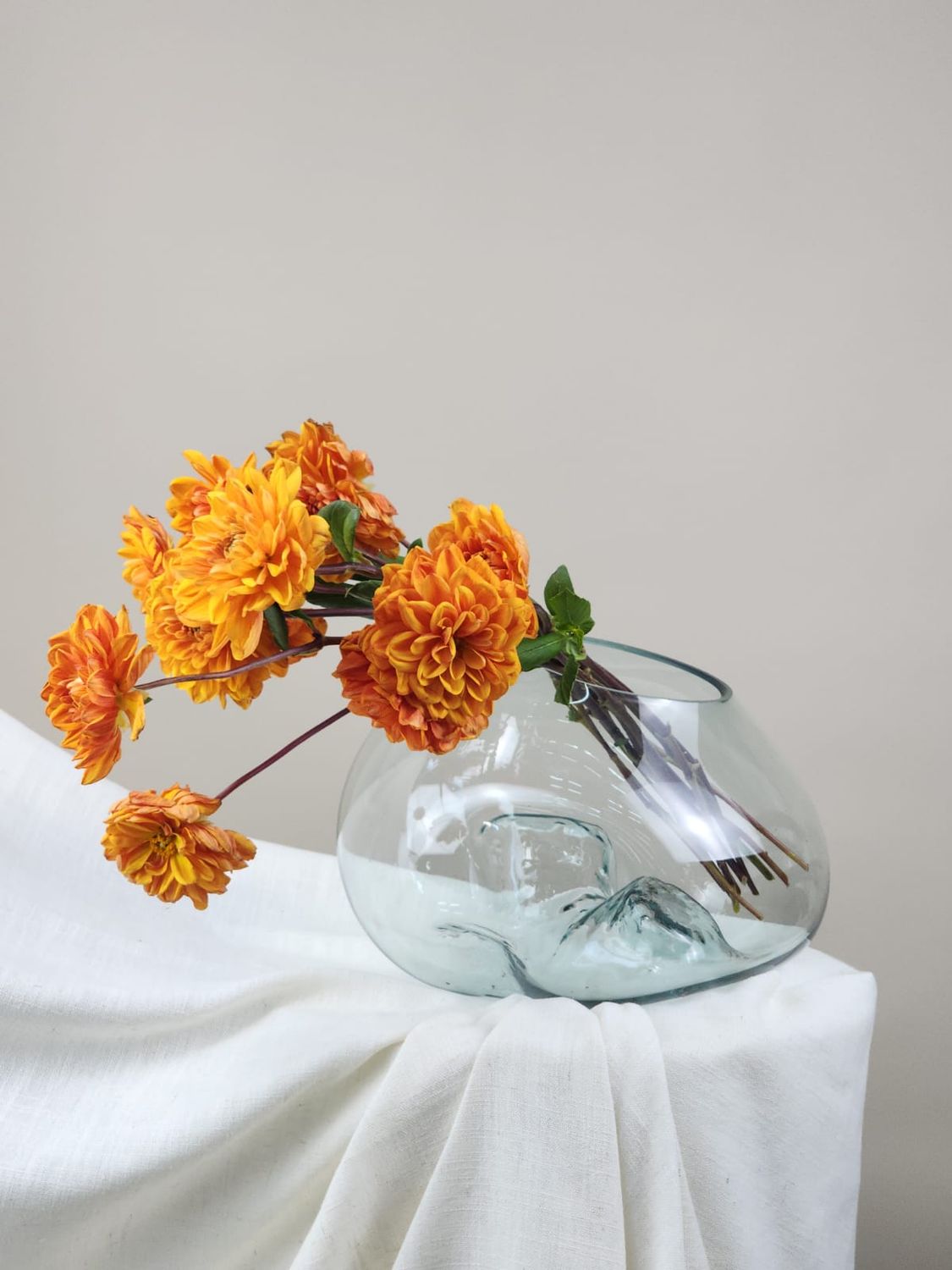 Exclusive Blown And Dented Glass Vase 027 - Casa Planto By Cristaleria
