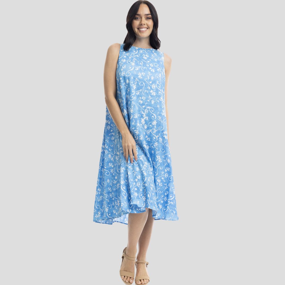 Slvless Ruched Back Dress, Color: Elafonissi, Size: XS
