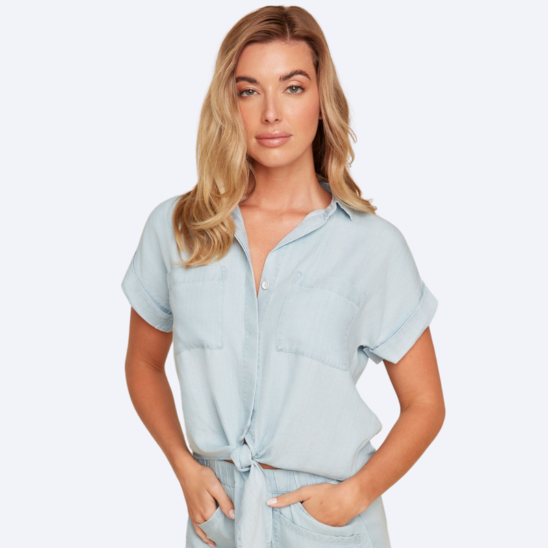 Tencel Tie Front Shirt
