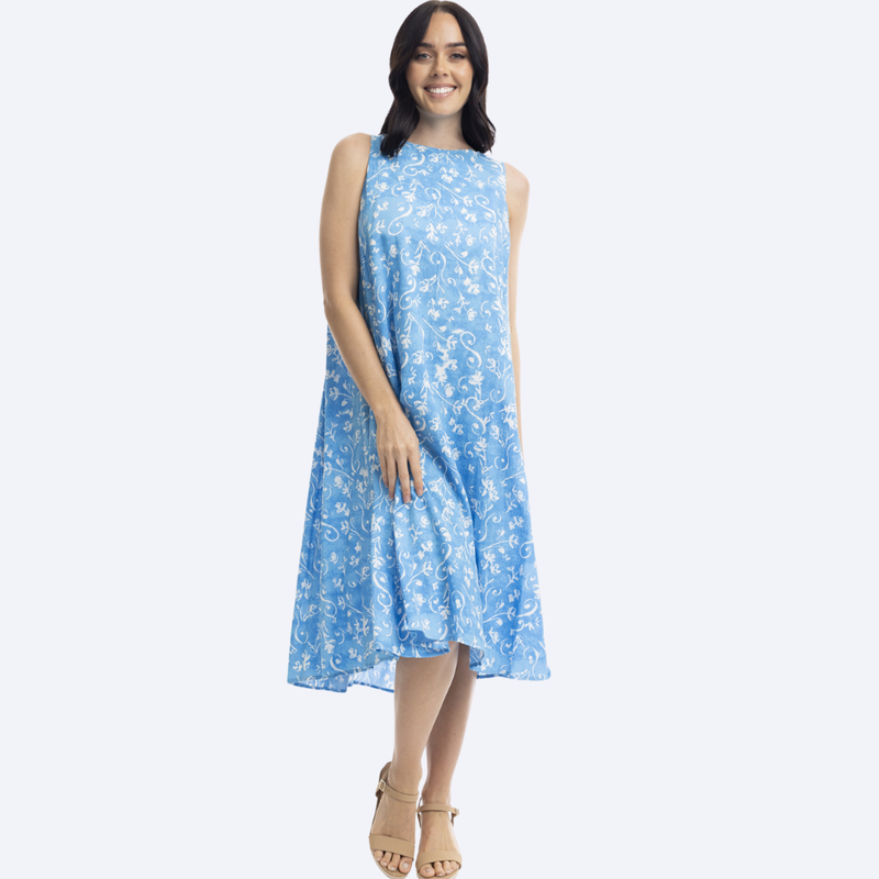 Slvless Ruched Back Dress