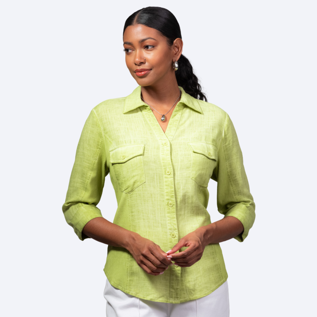 Button Front Shirt w/Patch Pockets