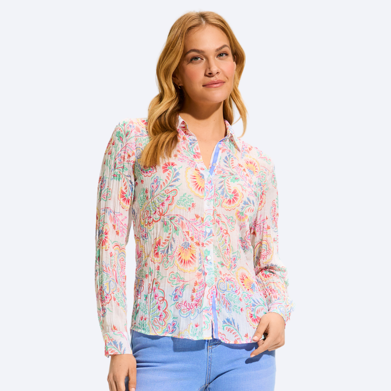 Paisley Crinkle Blouse