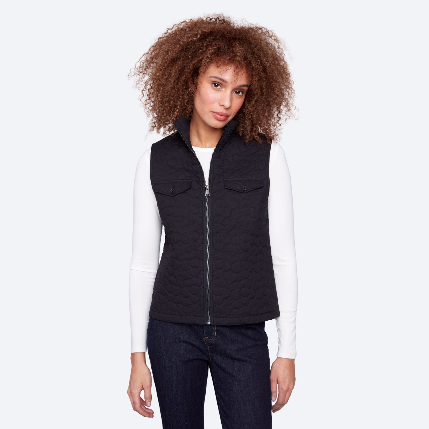Floral Quilted Puffer Vest