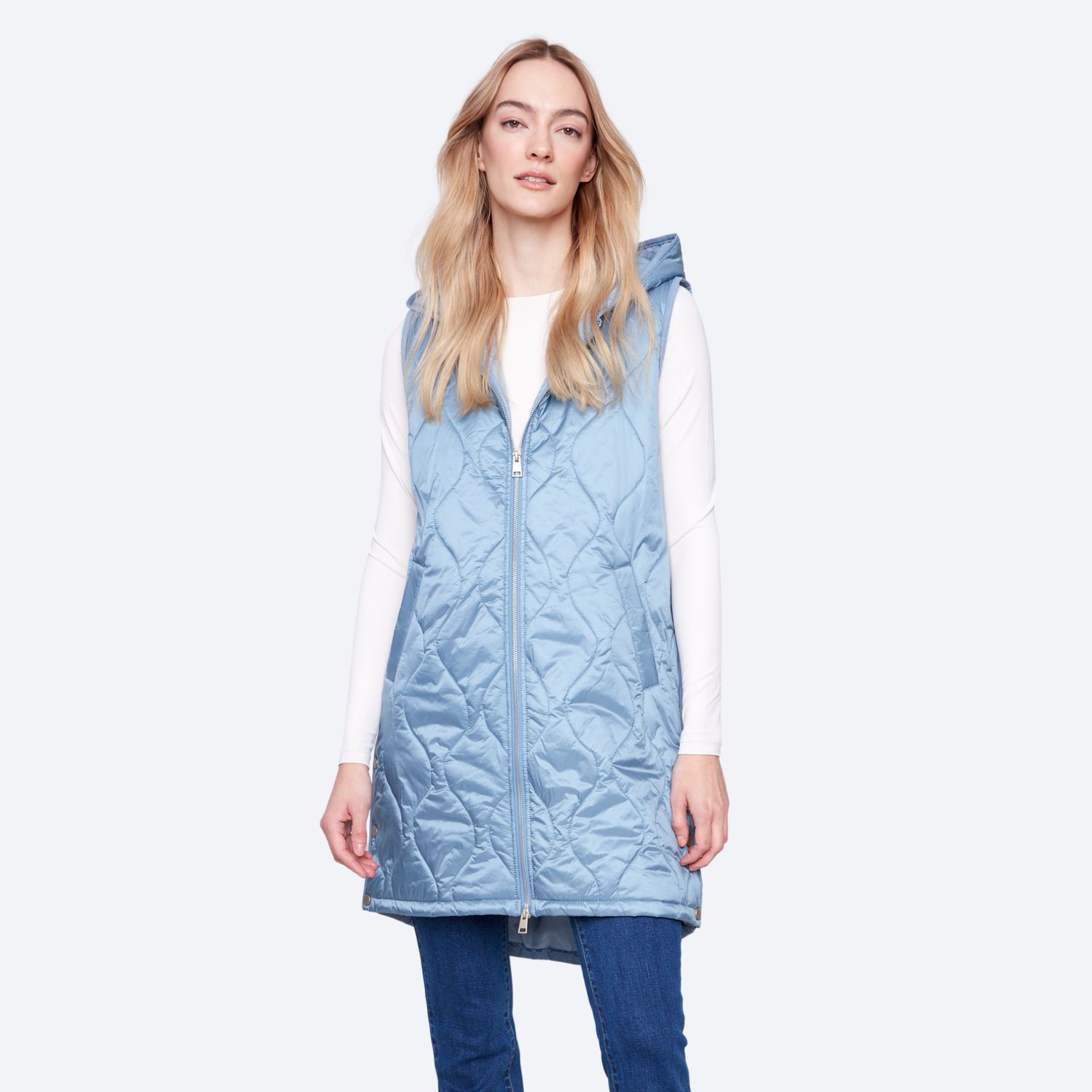 Pearlized Long Vest