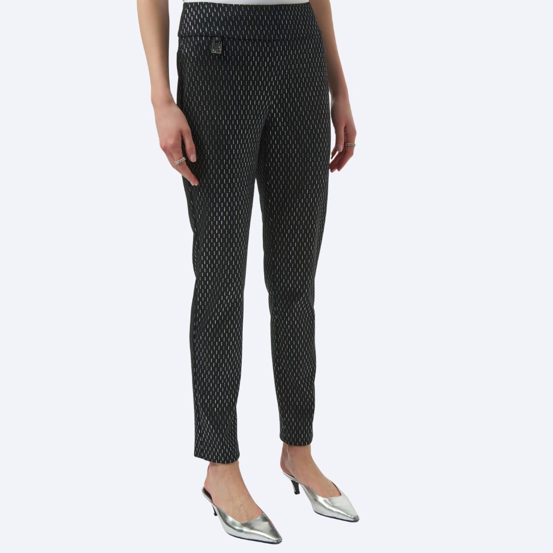 Foiled Heavy Knit Slim Fit Pants