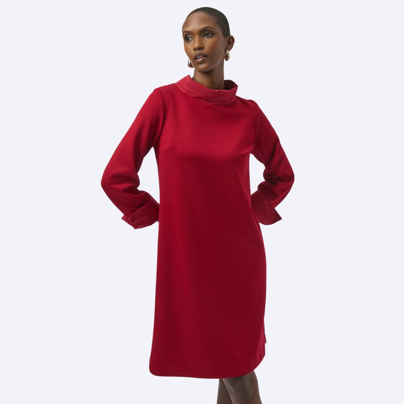 Scuba Jersey &amp; Memory Trapeze Dress