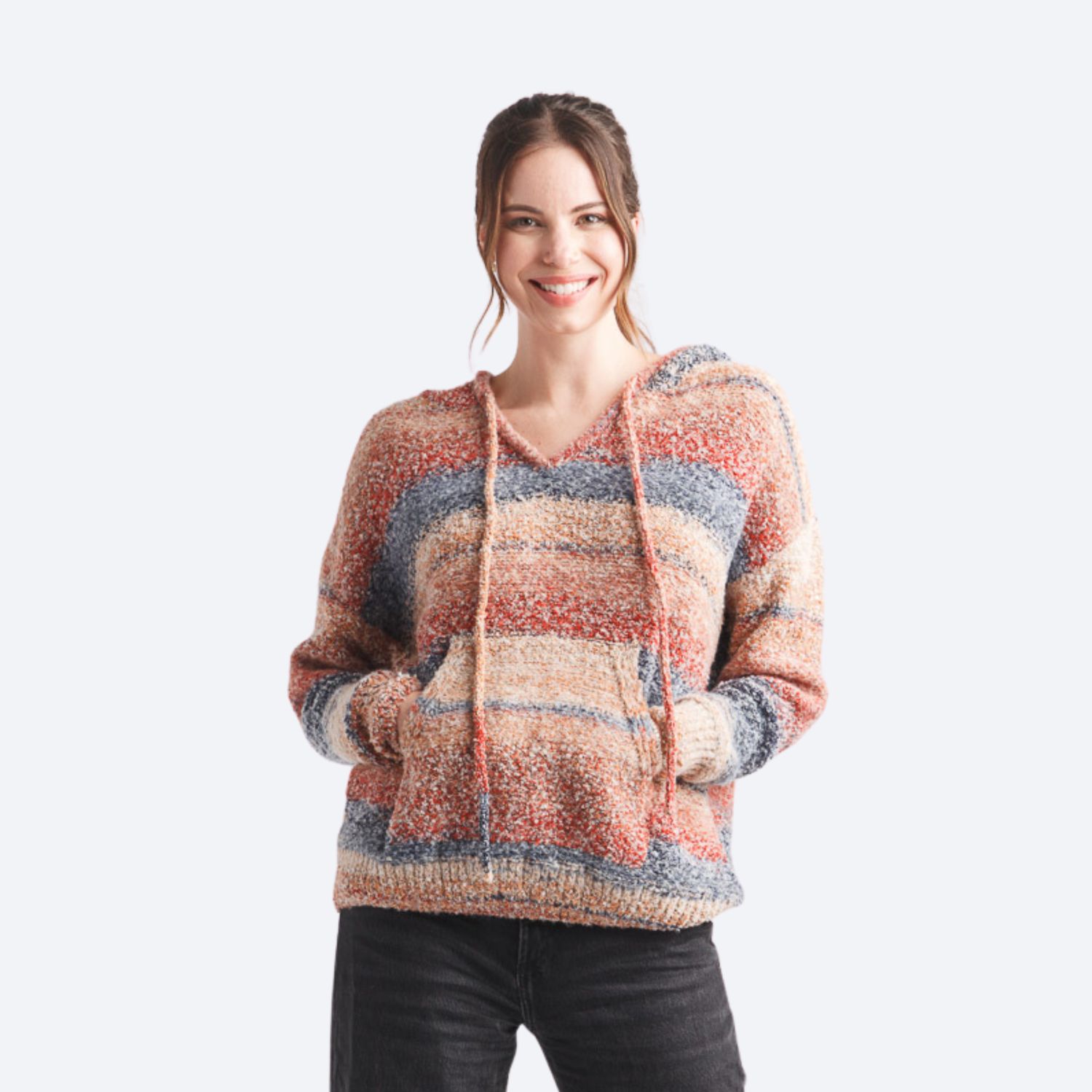 Space Dye Hooded Sweater