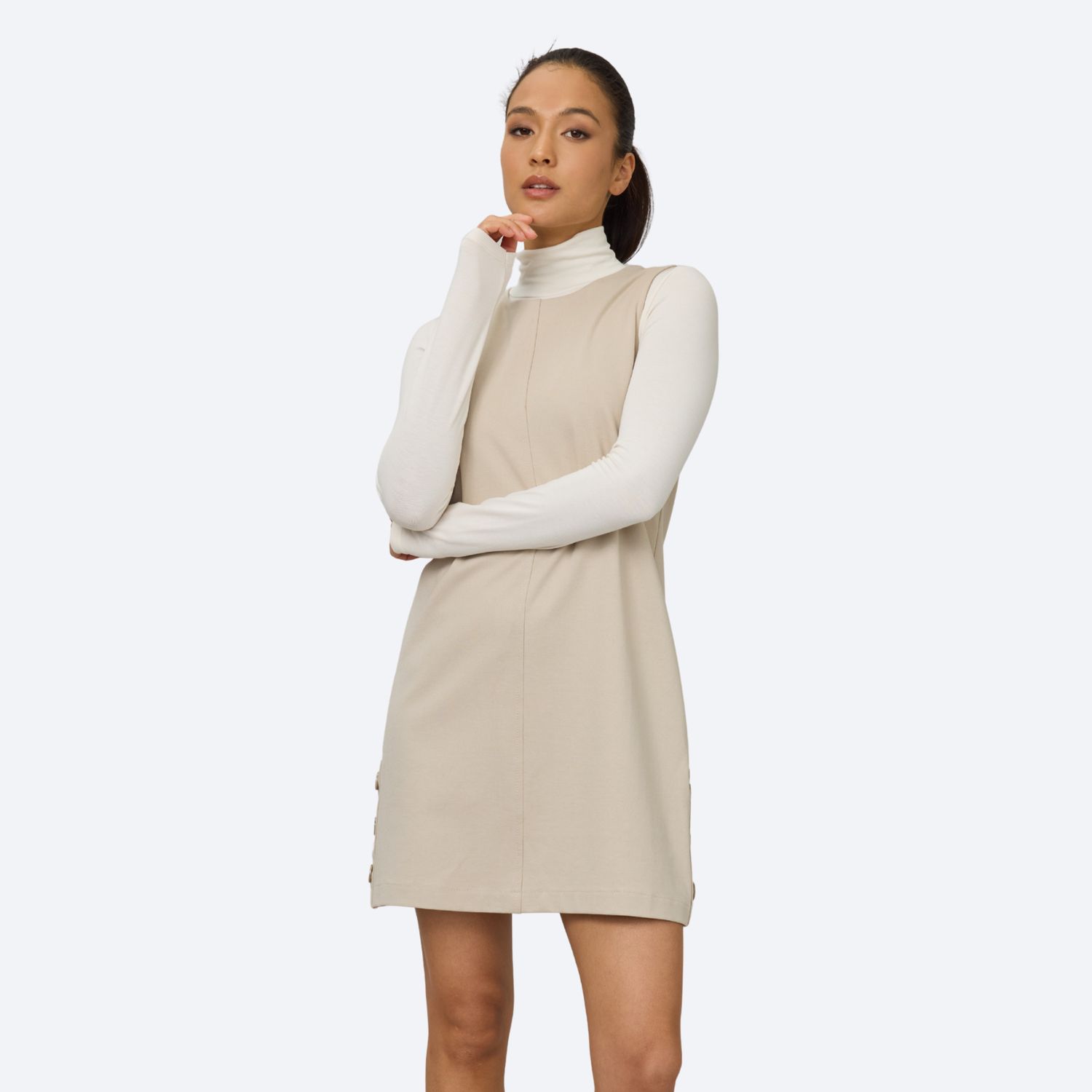 Ponte Tunic w/Buttons