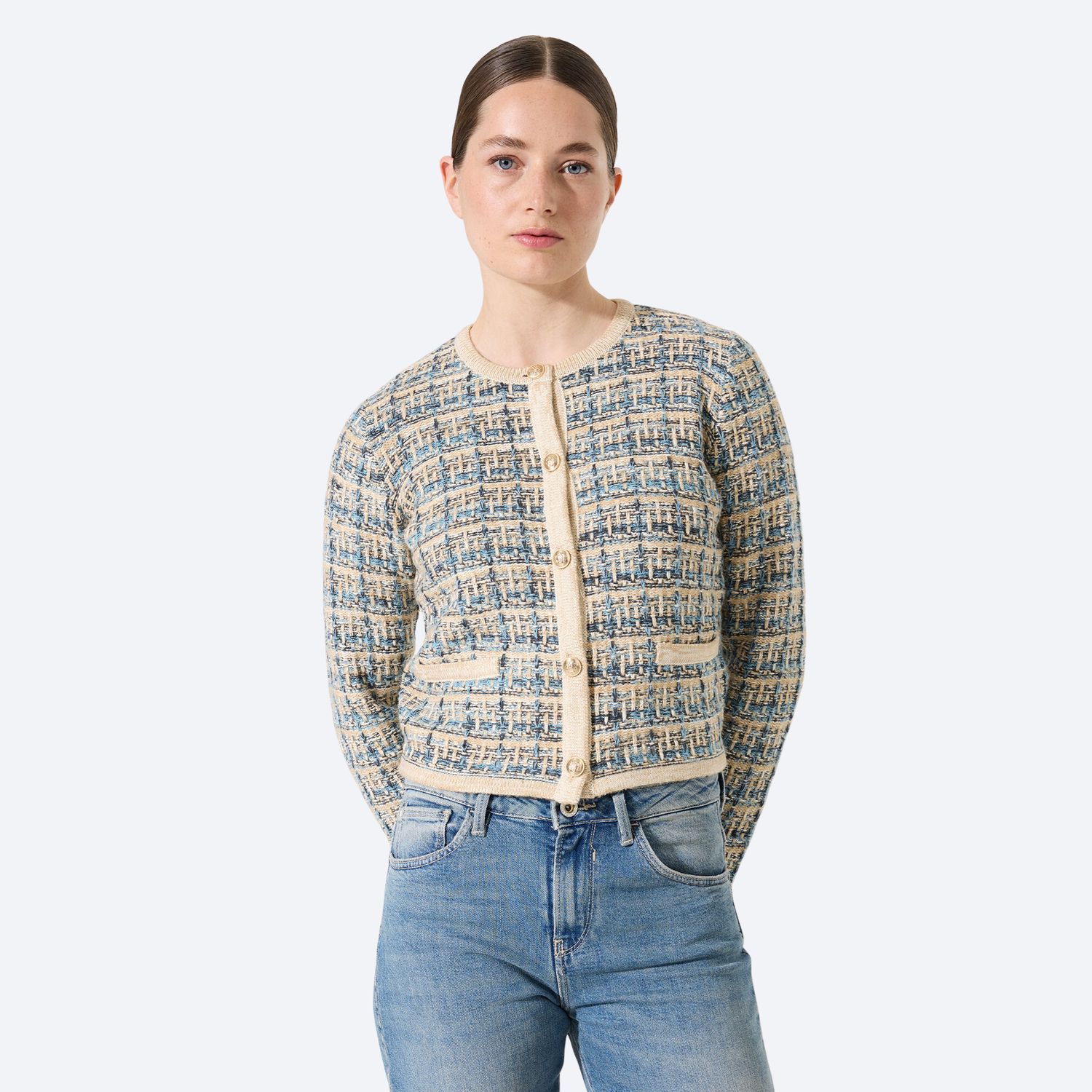 Chanel Style Lurex Cardigan