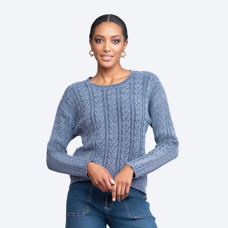 Cable Knit Cotton Sweater