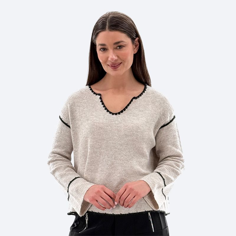Knit Sweater w/ Sequin Back