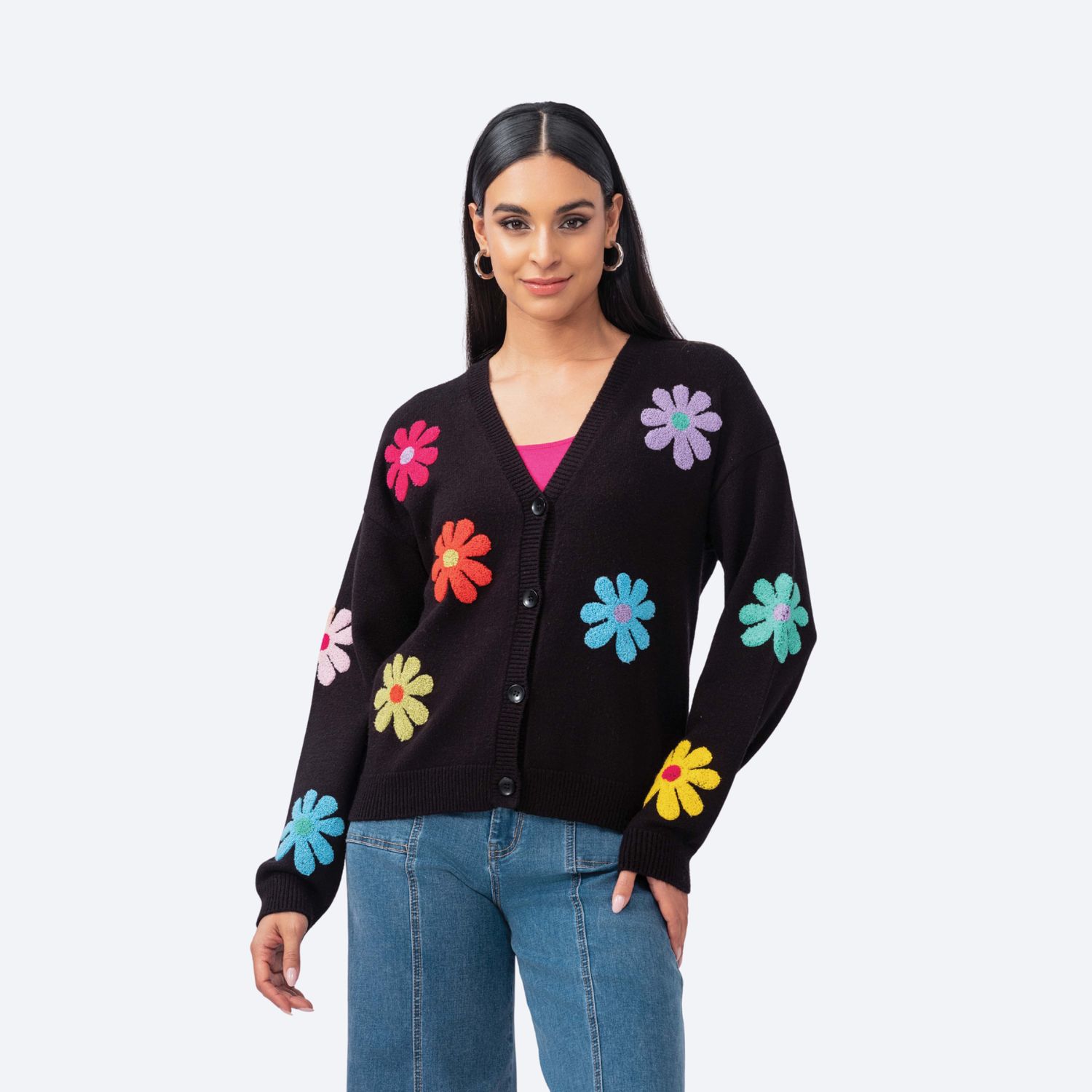 Daisy Embroidered Cardigan