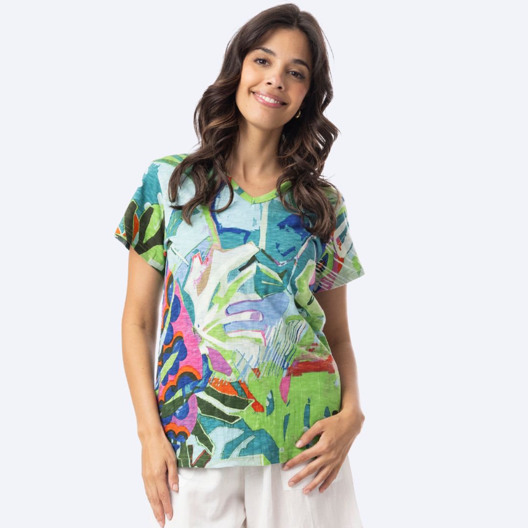 Basic V Nk T Shirt