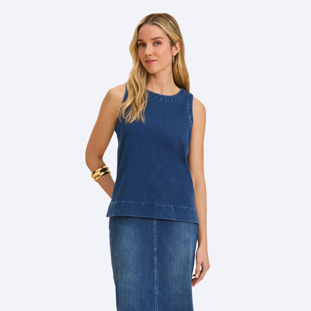 Sleeveless Denim Top