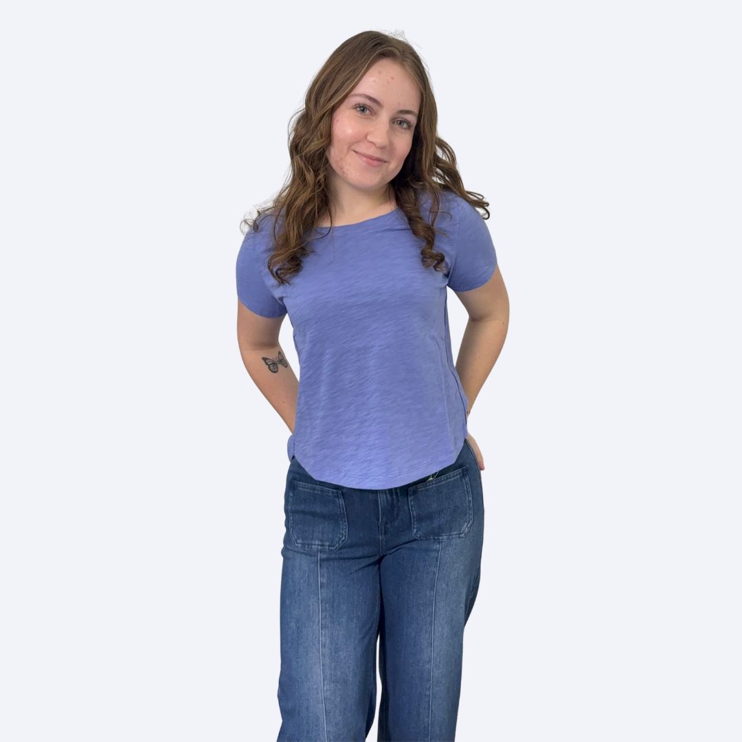 High Lo Short Sleeve Tee, Color: BAJABL, Size: XS