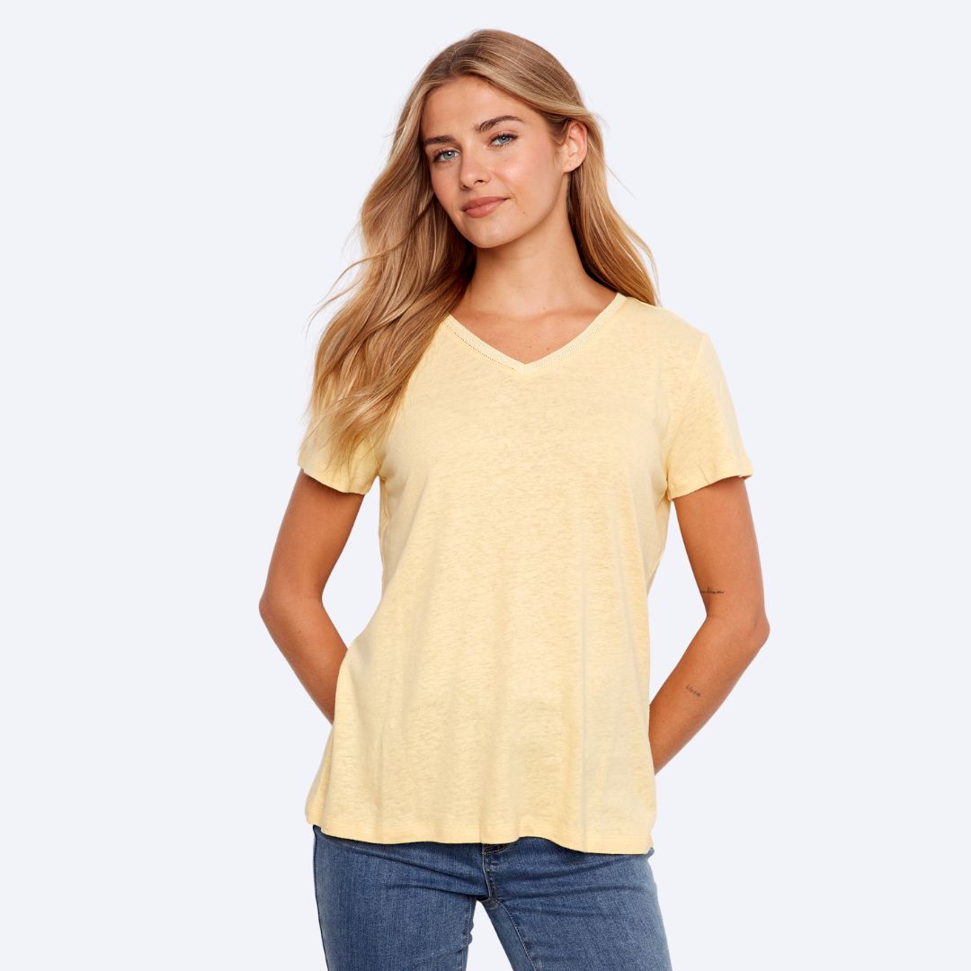 V NK Linen T-Shirt