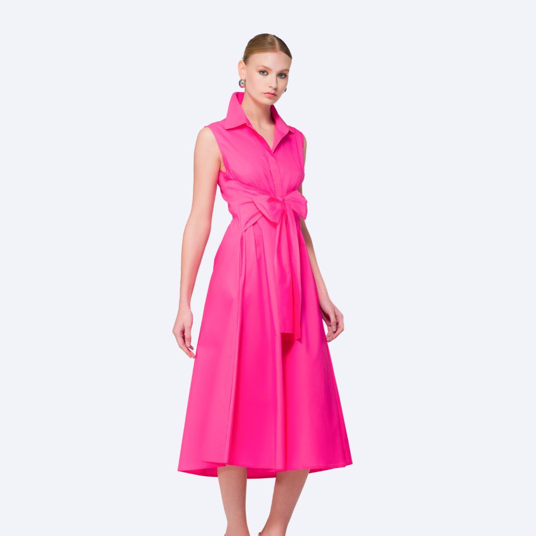 Sleeveless Button Down Midi Dress
