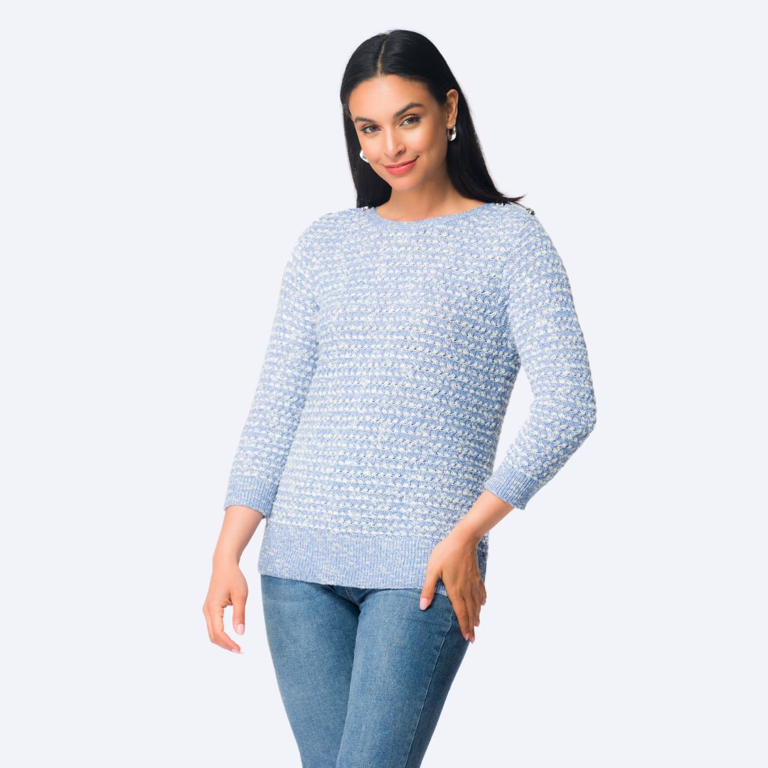 3/4 Slv Crew Neck Sweater