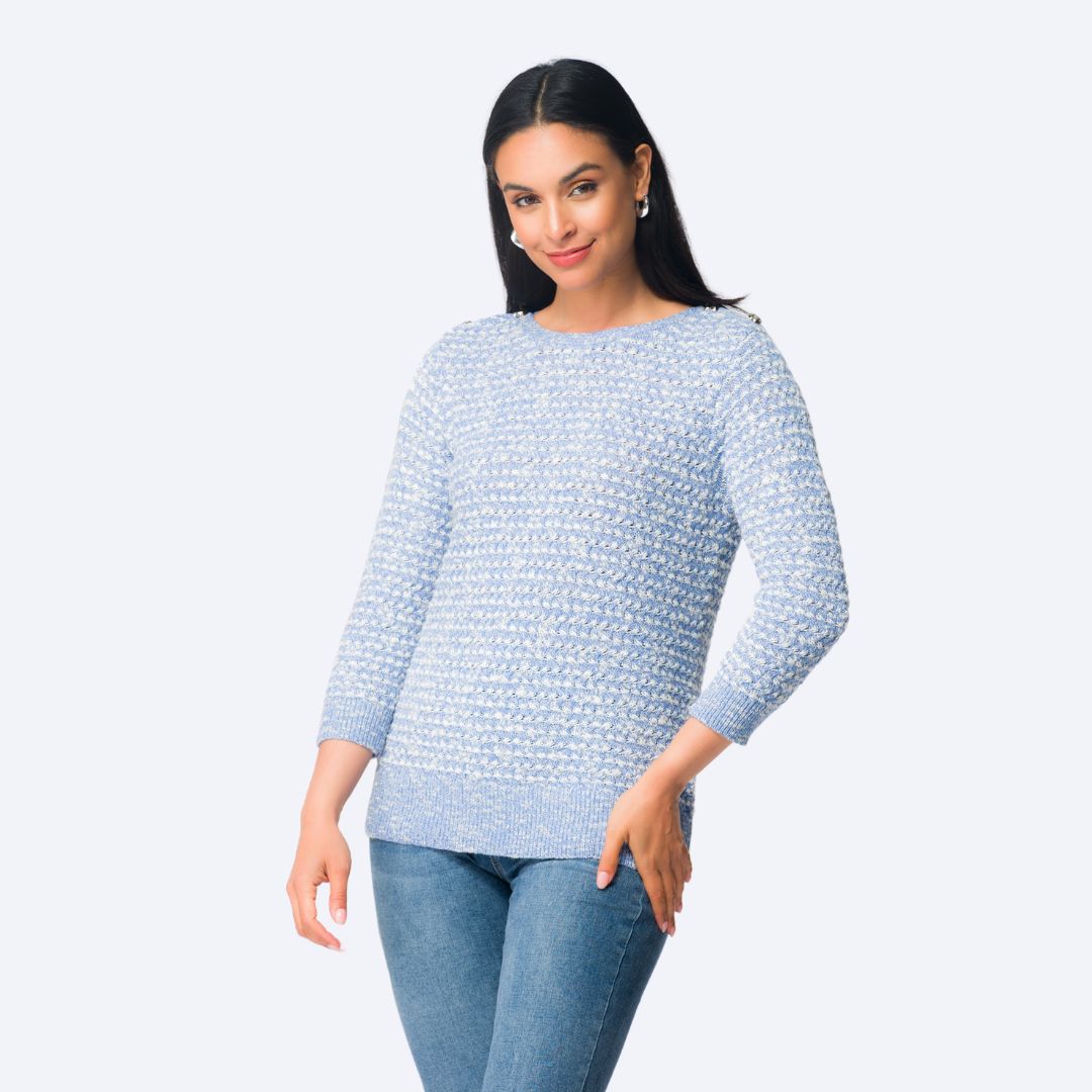 3/4 Slv Crew Neck Sweater