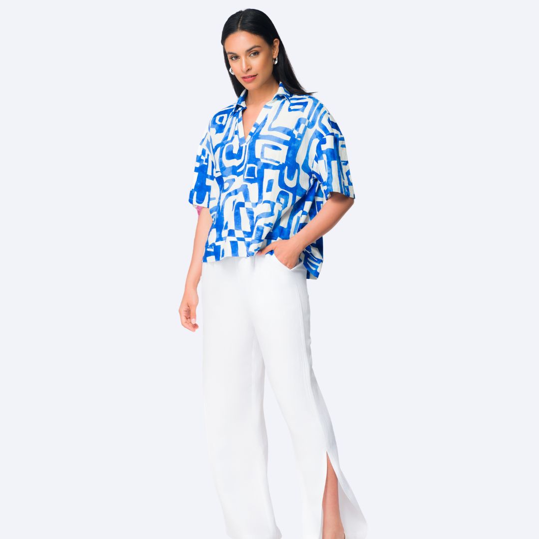 Short Sleeve High Lo Blouse