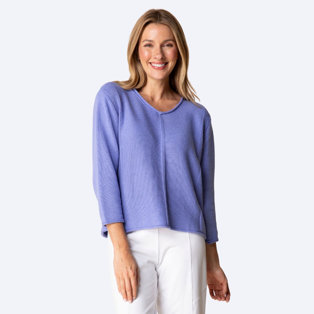 Tidal Rolled V Neck Sweater