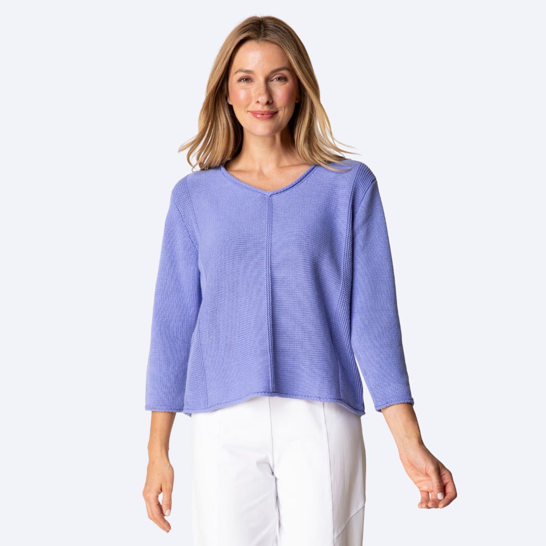Tidal Rolled V Neck Sweater