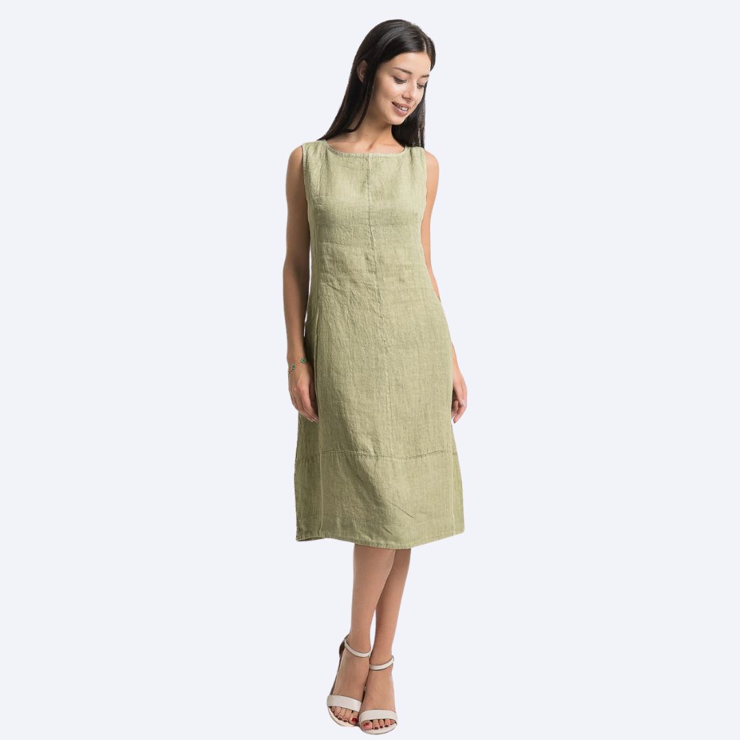 French Linen Midi Bubble Dress